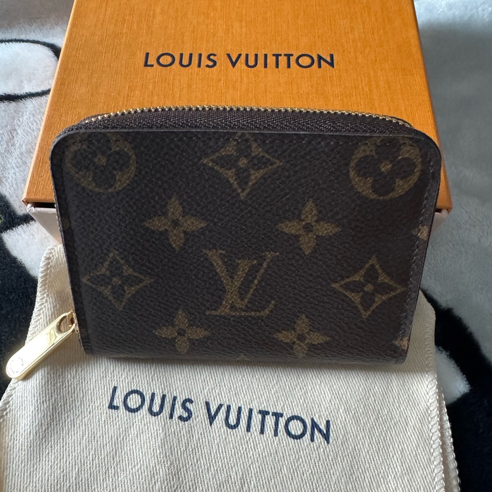 Louis Vuitton Dark Brown Monogram Zip Wallet
